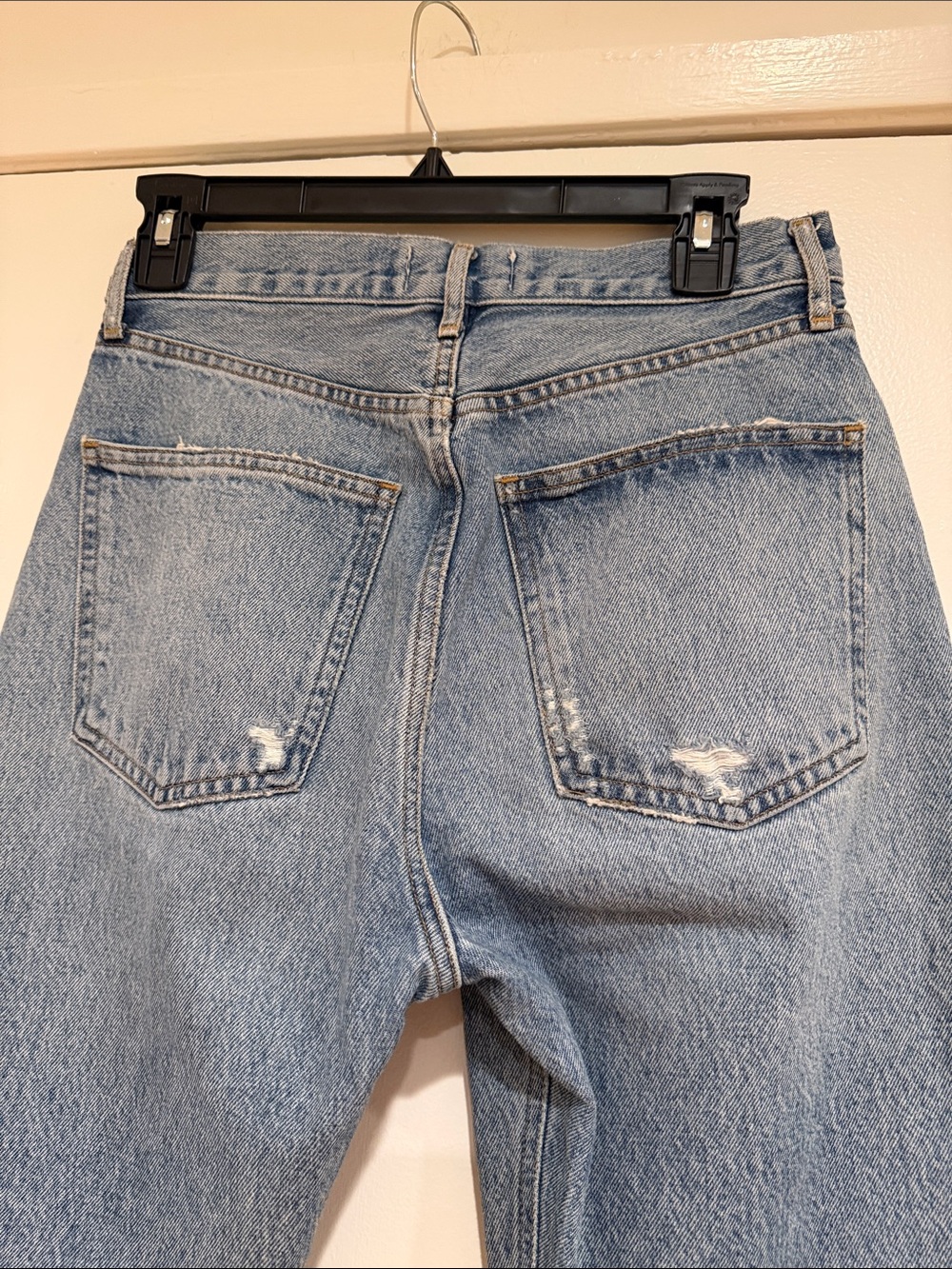 Agolde 90’s Pinch Waist High Rise Straight Leg Jeans - Light Blue Wash - Picture 8 of 8